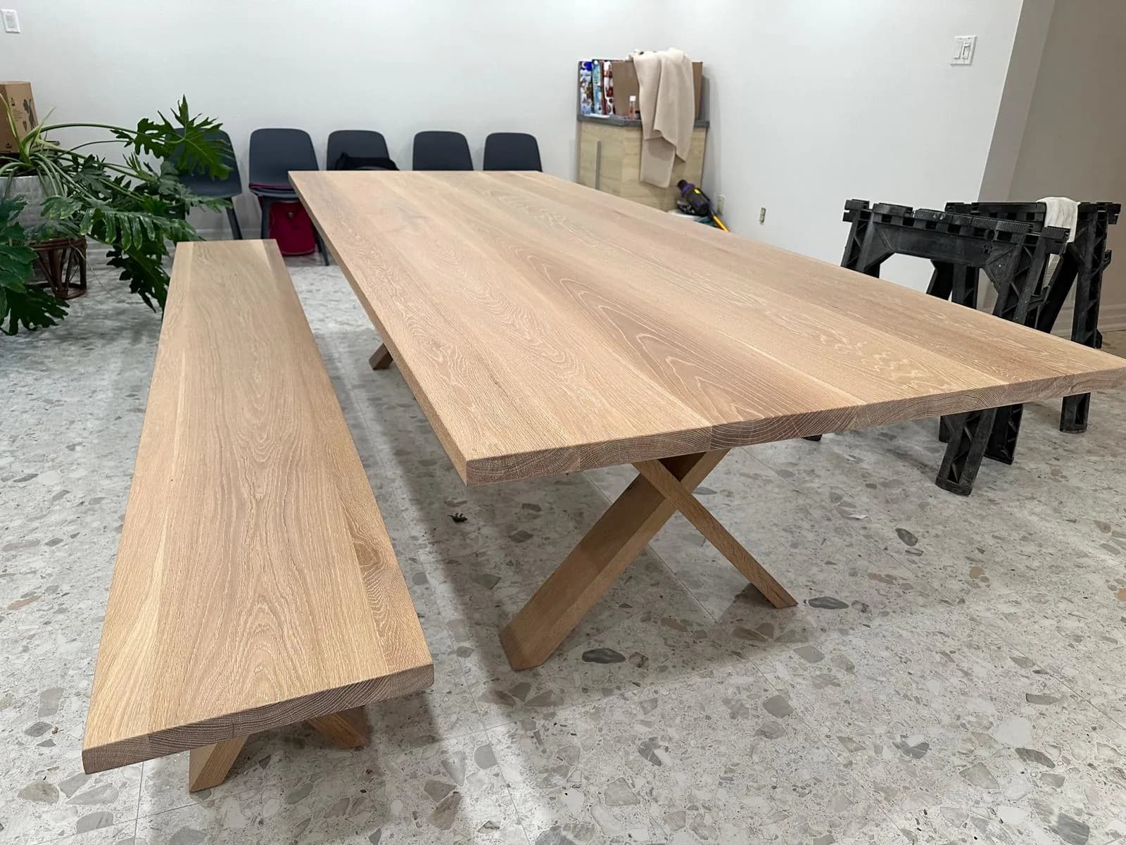 White Oak X Leg Table — main view