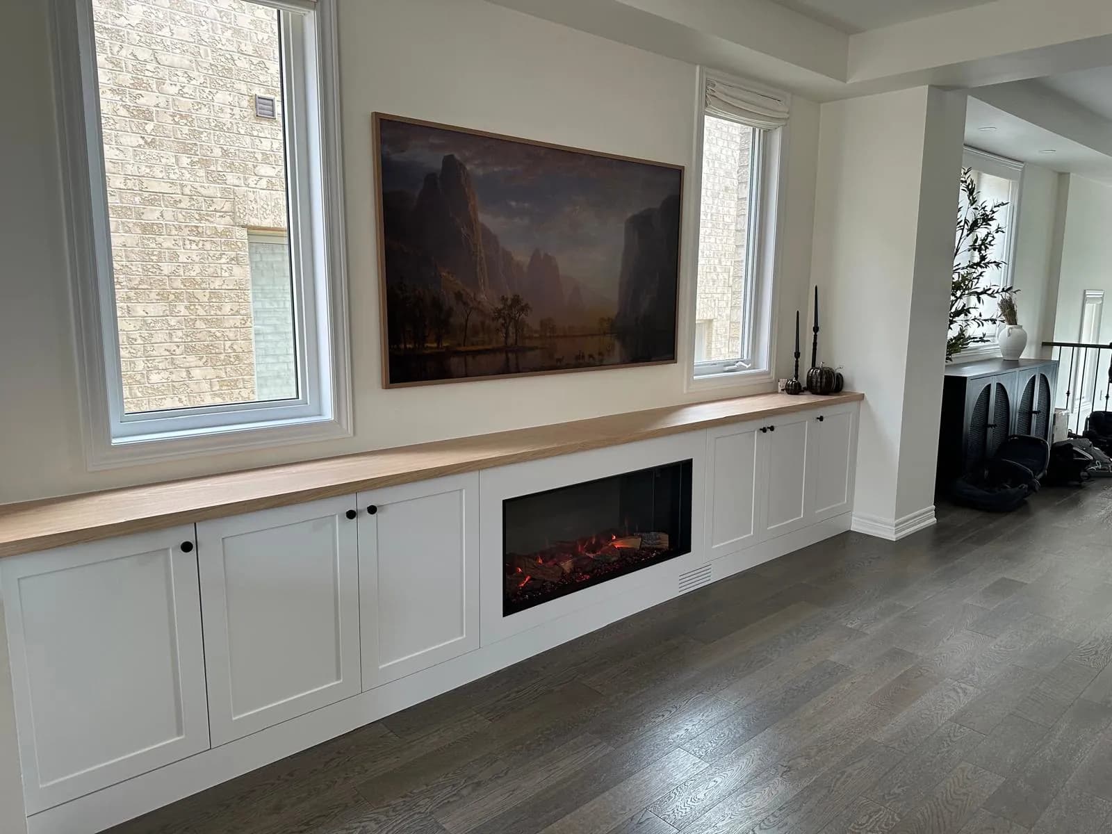 White oak and white built in — main view